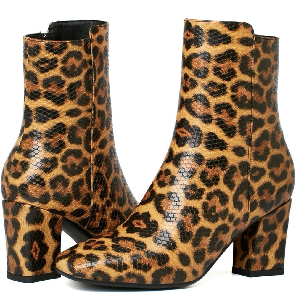 🐆 Statement Leopard Print Ankle Boots | Size 11 | Worn Once